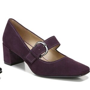 NEW Naturalizer Women's Karissa Mary Jane Pump Black Grape Suede Sz 8